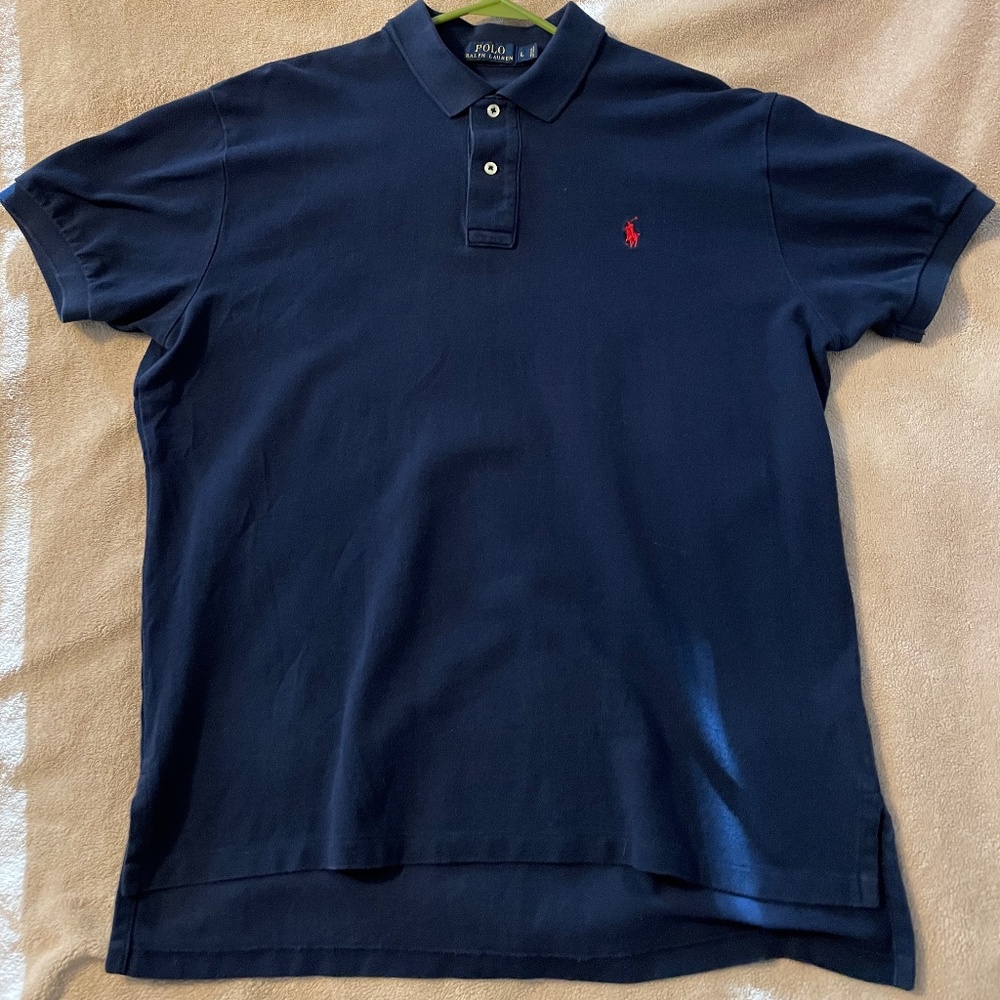 Polo Ralph Lauren Original Fit Mesh Polo Shirt Solid Newport Navy Large
